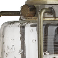 Applique Industrial-Nordico Tubi Acciaio Ottone Vetro 1 Luce E27