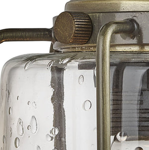 Applique Industrial-Nordico Tubi Acciaio Ottone Vetro 1 Luce E27