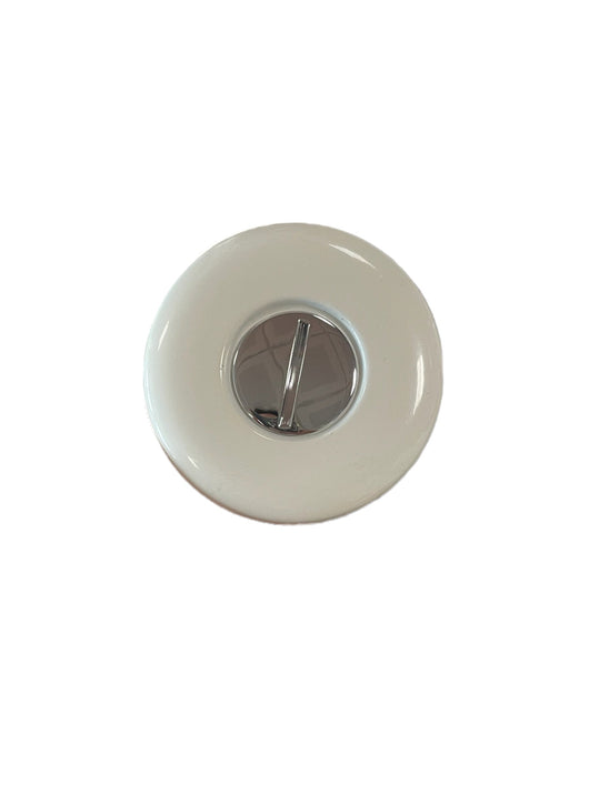 Tappo ottone bianco con vite e rosone, da 1/2