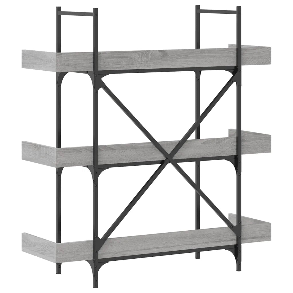 Libreria 3 Ripiani Grigio Sonoma 100x33x108,5 Legno Multistrato 837690