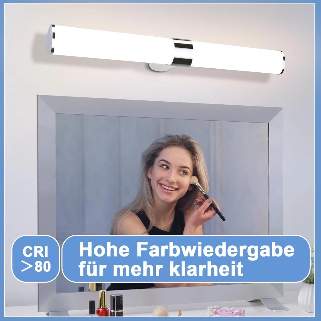 ZMH Lampada da specchio per bagno Moderna 60cm cromata per camera da letto IP44