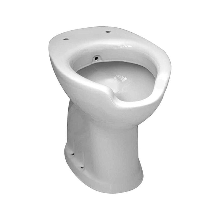 Vaso bidet per anziani e disabili con scarico a pavimento e predisposizione di flussometro