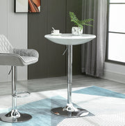 Tavolo bar ?61 x 76-97 cm girevole 360° regolabile in altezza metallo bianco