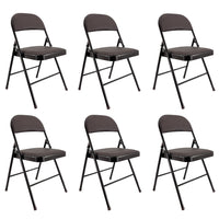 Marvin Set 6 Sedie Pieghevoli Kant in Metallo Imbottite Salvaspazio, Compatte e Resistenti, Richiudibili per Eve Marrone