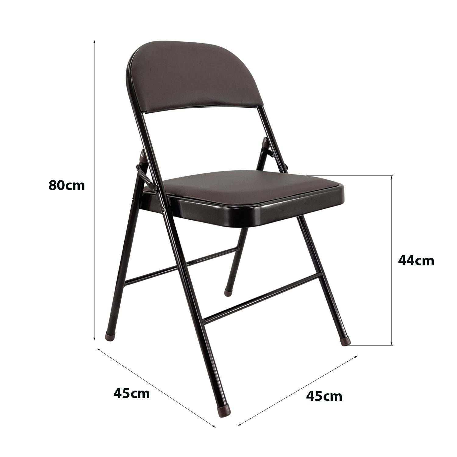 Marvin Set 6 Sedie Pieghevoli Kant in Metallo Imbottite Salvaspazio, Compatte e Resistenti, Richiudibili per Eve Marrone