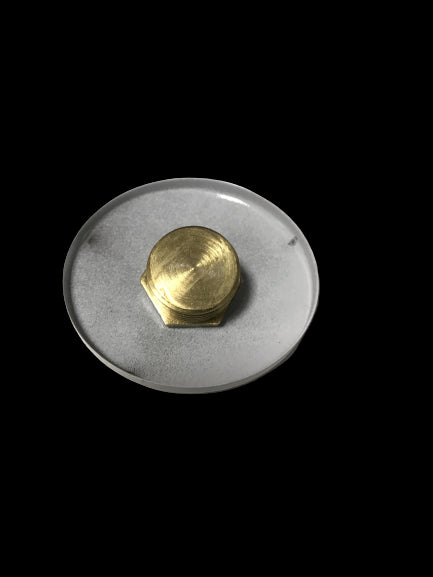 Tappo ottone bianco con vite e rosone, da 1/2