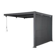 Pergola bioclimatica in alluminio addossata 3x3m + tenda 3m ,