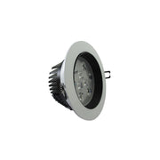 Trade Shop - Faretto Led Incasso A Molla Con Alette 3 5 7 9 12 15 18 W Cornice Telaio Bianco - -bianco Freddo-9 Watt