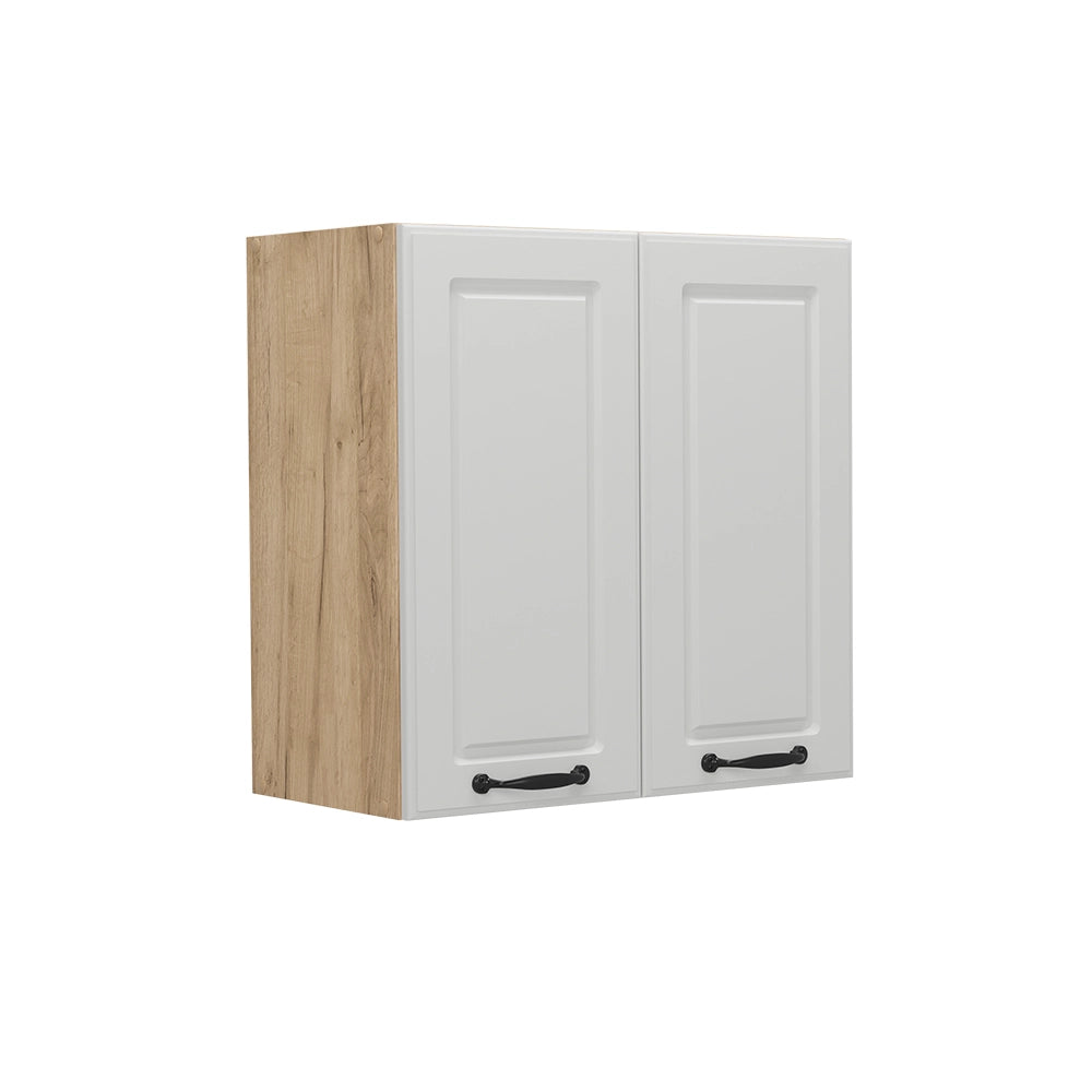 Pensile da cucina R-Line Bianco rustico/Rovere dorato 60 cm Vicco