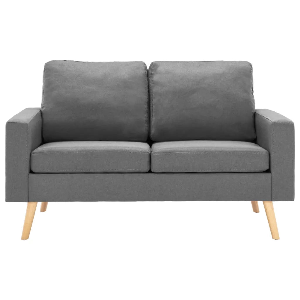 Set di Divani 2 pz in Tessuto Grigio Chiaro 3056614