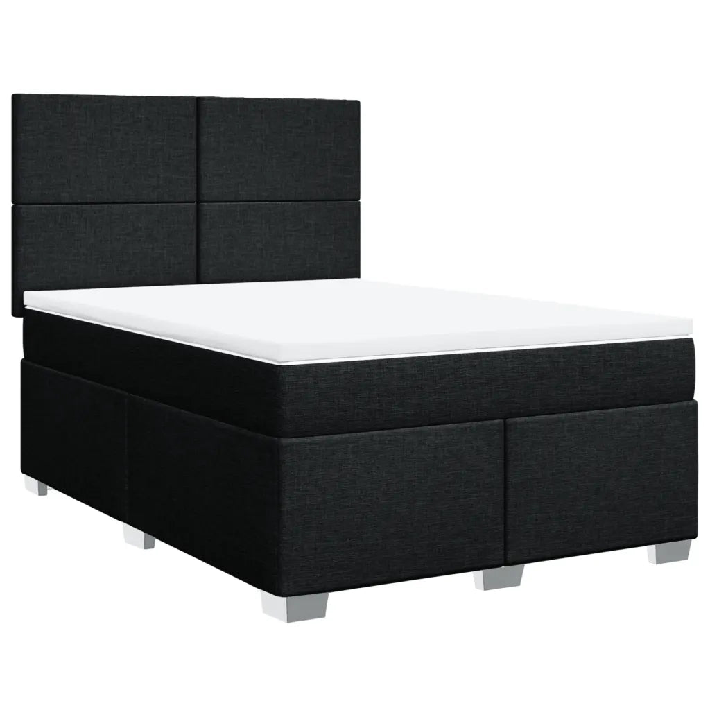 Giroletto a Molle con Materasso Nero 160x200 cm in Tessuto 3292834