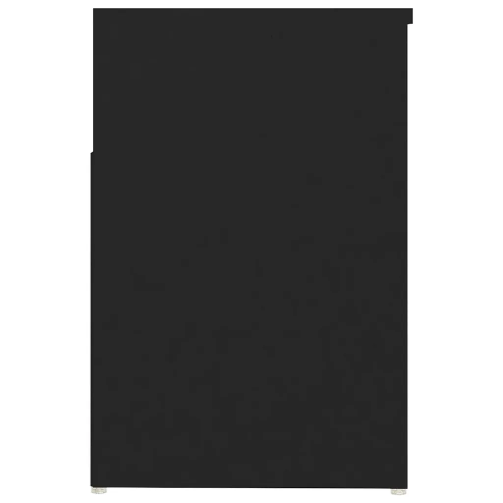Panca Porta Scarpe | Scarpiera | Mobile per scarpe Nera 80x30x45 cm in Truciolato