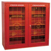 Armadio per dispositivi di protezione individuale con lastre frangibili SAFE CRASH con ante scorrevoli e piani interni cm. 100x40x100h