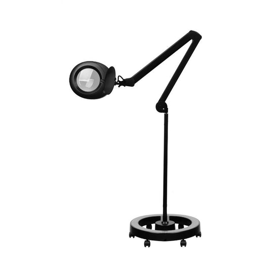 Lampada LED con lente 5D e stativo su 6 ruote | POL-6025 (nero)