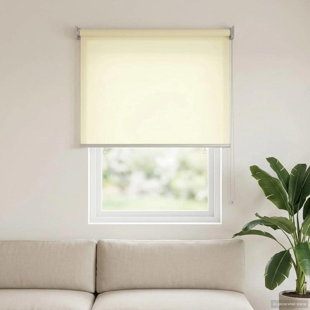 Voletta a rullo | Tenda a rullo con protezione UV Crema 60 x 140 cm Poliestere