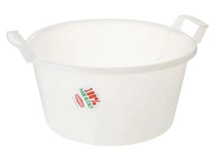 BACINELLA TONDA IN POLIETILENE COLORE NEUTRO- - ø cm.45 da lt.20 - 2 pezzi STEFANPLAST