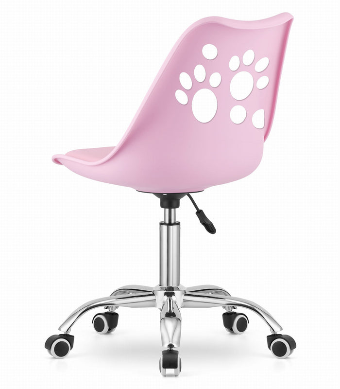 Sedia girevole Valora PRINT rosa dal design ergonomico per l'ufficio domestico