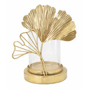 Portacandela Foglia 61, Oro, Metallo, 17x12x21 cm