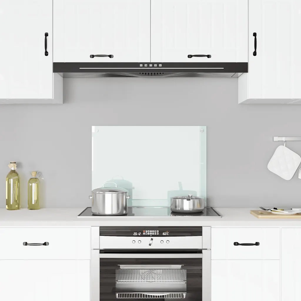 Paraschizzi per Cucina-Paraspruzzi per cucina Bianco 70x50 cm in Vetro Temperato