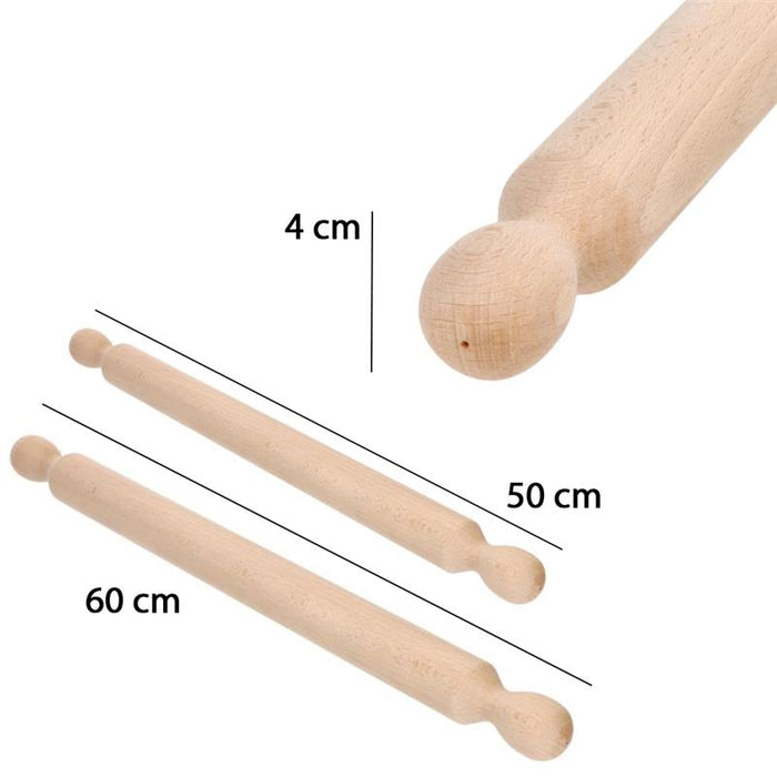 SET 2 MATTARELLI IN LEGNO DI FAGGIO 60 CM + 50 CM  NATURALE