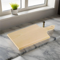 SET TAGLIERE IN LEGNO DI FAGGIO CON MANICO 40 X 20 X 2 CM + COLTELLO CHEF DI PRECISIONE 12,5 CM IN ACCIAIO INOSSIDABILE