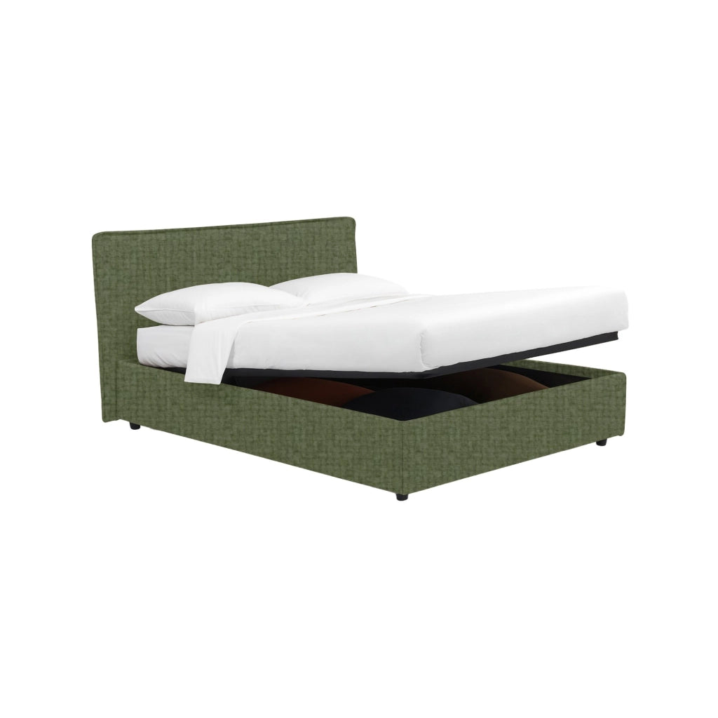 Staines, Letto Singolo Sfoderabile Made in Italy, Verde