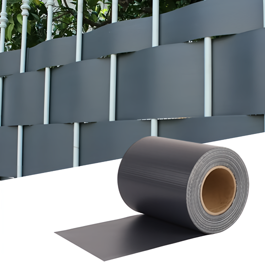 Telo Frangivista PVC 35m x H19cm per Recinzione, Privacy e Decorazione COLORE: ANTRACITE