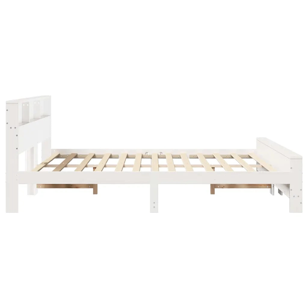 Letto matrimoniale | Letto per adulti | Struttura del letto Bianco 200 x 200 cm Legno multistrato