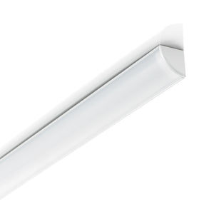 Profilo Ang Tondo Slot Alluminio-Materie Plastiche Bianco 100Cm D16X16