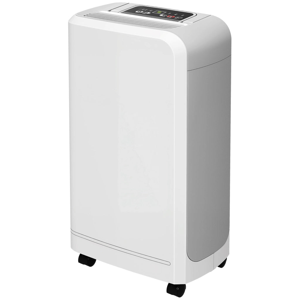 Deumidificatore 12L/giorno ¨C zephmum ¨C Serbatoio 2.5L, Timer 24h, Display Digitale, Ruote, Bianco