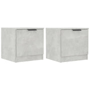 Set di 2 Comodini | Armadio da Notte | Mobiletto da notte Grigio Cemento 40x39x40 cm