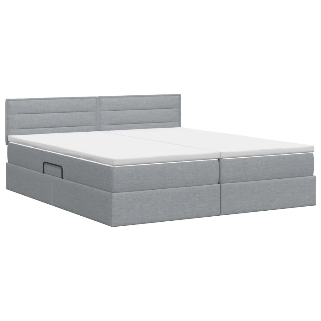 Letto con Contenitore 2 pz Grigio Chiaro Pelle Sintetica 3458901