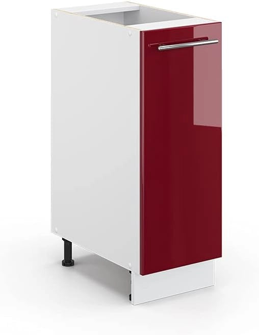 Cassettiera da bagno Fame-Line, Bianco lucido, 60 x 82 cm con cassetto, senza piano di lavoro, per la conservazione di articoli da bagno e prodotti per la pulizia