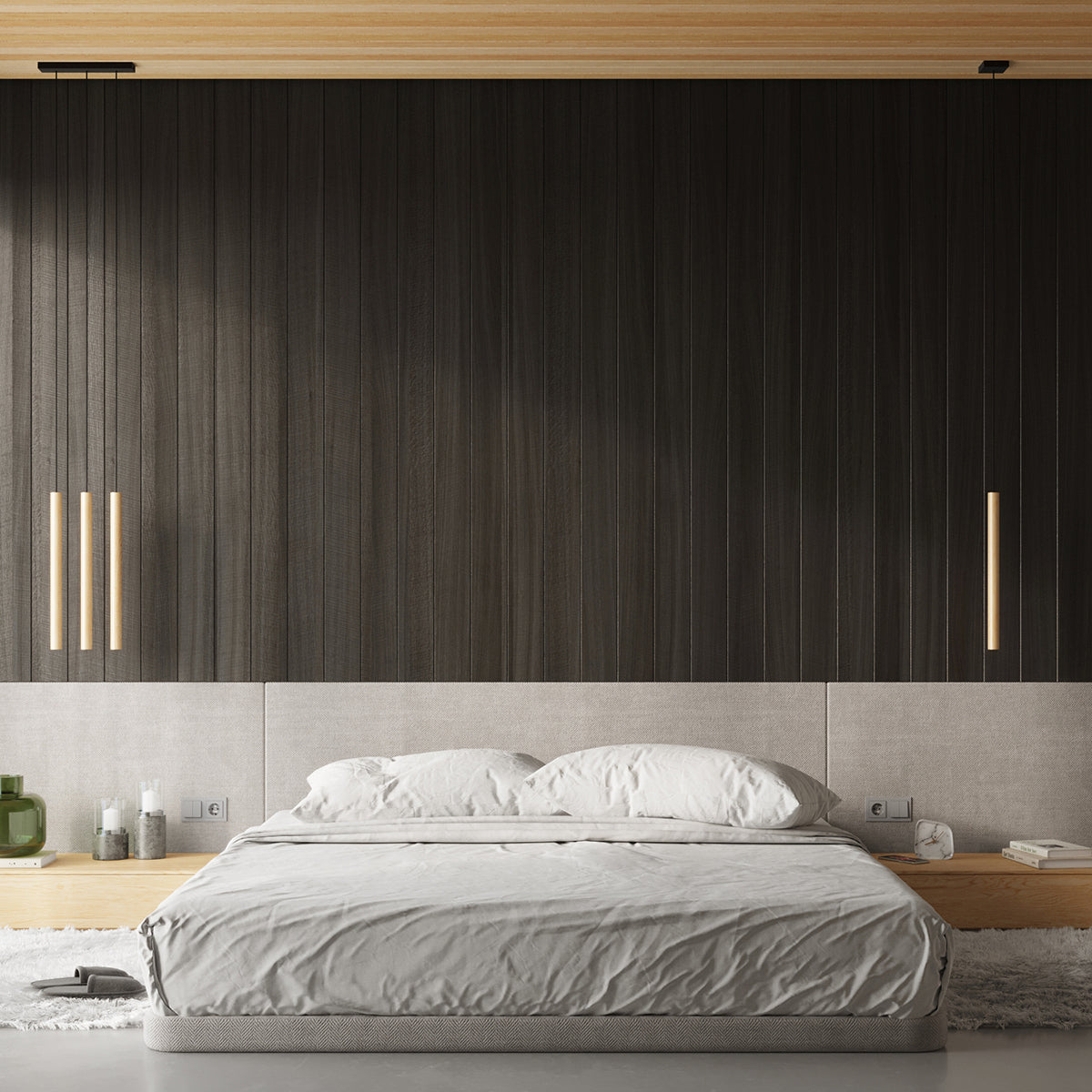 Lampada a sospensione PASTELO 1 legno