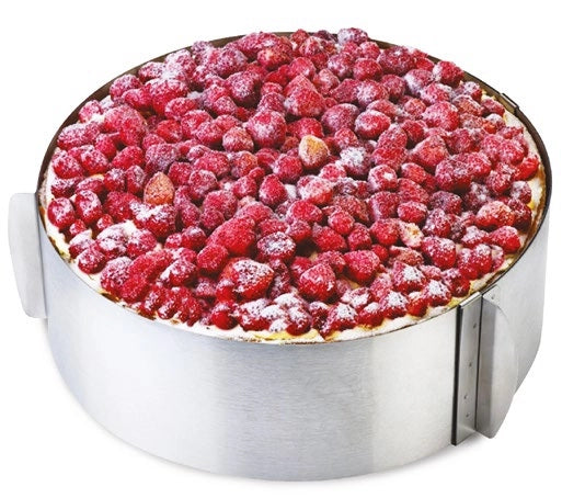 Anello Regolabile per Torte Cucina in Acciaio da 16 a 30 cm