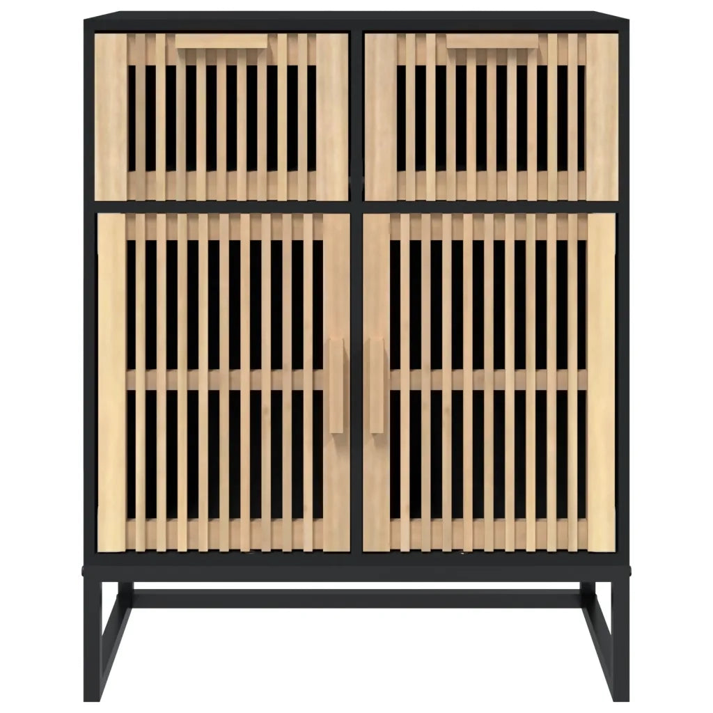 Credenza | Madia | Buffet da pranzo | Armadio da pranzo Nera 60x30x75 cm in Legno Multistrato