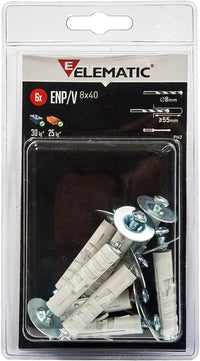 elematic blister tassello enp/v 9 con vite 6 pz cod:ferx.12663