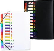 Mapa per archiviazione 2 in 1 con 12 compartimenti per documenti A4 - 32 x 25 cm - Resista all'acqua, adatta per scuole e uffici