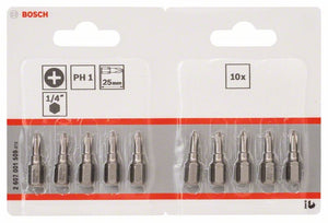 2607001509 - Kit 10 inserti da avvitamento extra duro PH 1, 25 mm
