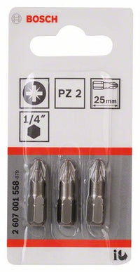 2607001558 - Kit 3 inserti da avvitamento extra duro PZ2, 25 mm
