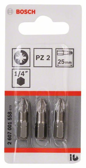 2607001558 - Kit 3 inserti da avvitamento extra duro PZ2, 25 mm