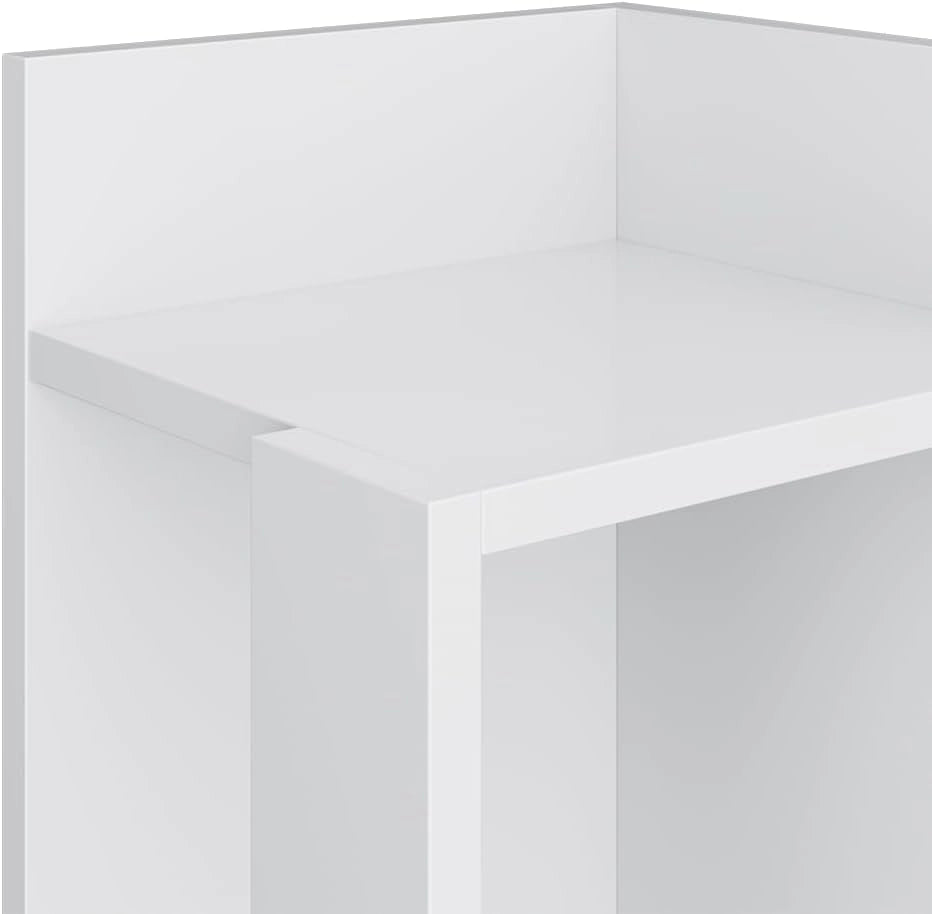 Comodino Lenar, Bianco, 27 x 60 cm Set di 2