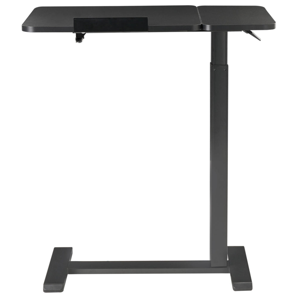 Scrivania per laptop in piedi regolabile manualmente telaio in acciaio nero 70 x 40 cm struttura in acciaio verniciato a polvere