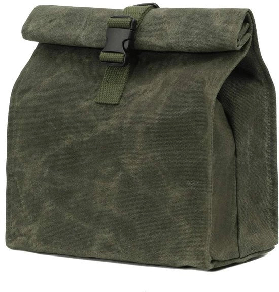 Borsa pranzo in canvas trattato - eco-friendly - chiusura regolabile - 25x14x35 cm