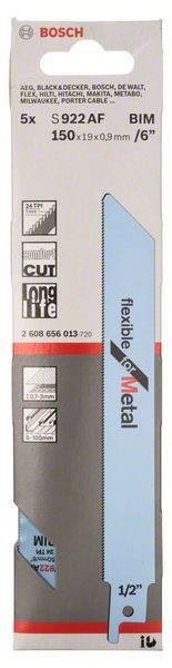 2608656013 - Set 5 lame per sega universale S 922 AF Flexible for Metal