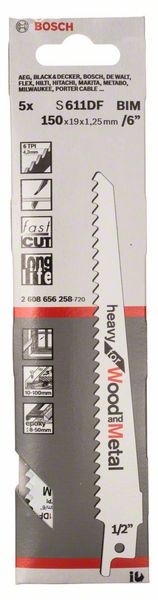 2608656258 - Set 5 lame per sega universale S 611 DF Heavy for Wood and Metal