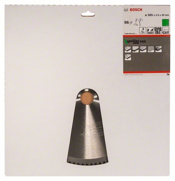 2608640442 - Lama per troncatrice Optiline Wood 305 x 30 x 2,5 mm, 96