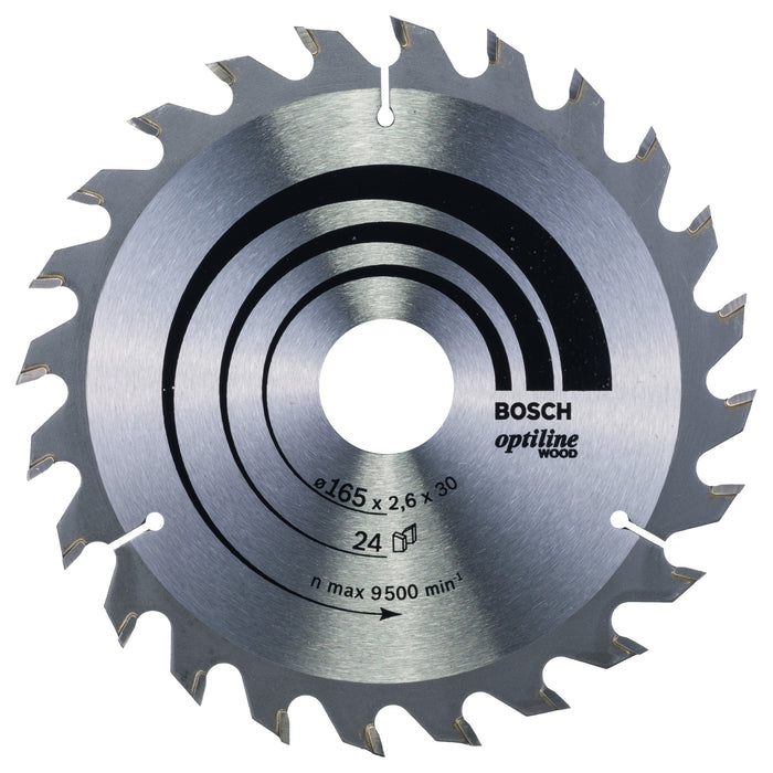 2608640602 - Lama per sega circolare Optiline Wood 165 x 30 x 2,6 mm, 24