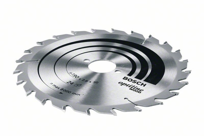 2608640615 - Lama per sega circolare Optiline Wood 190 x 30 x 2,6 mm, 24
