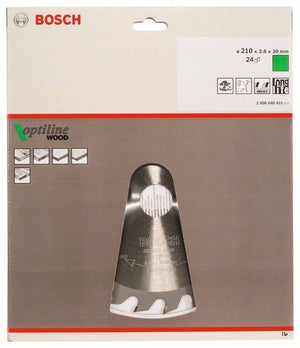 2608640621 - Lama per sega circolare Optiline Wood 210 x 30 x 2,8 mm, 24